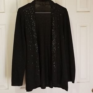 Eileen Fisher Beaded Cashmere Cardigan - L